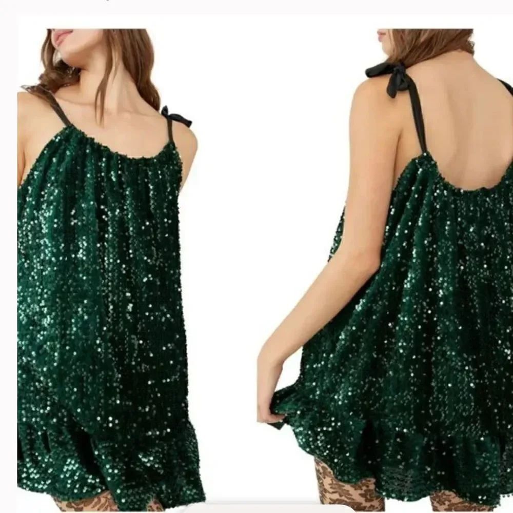 Free People Nova Convertible Strap Sequin Minidress